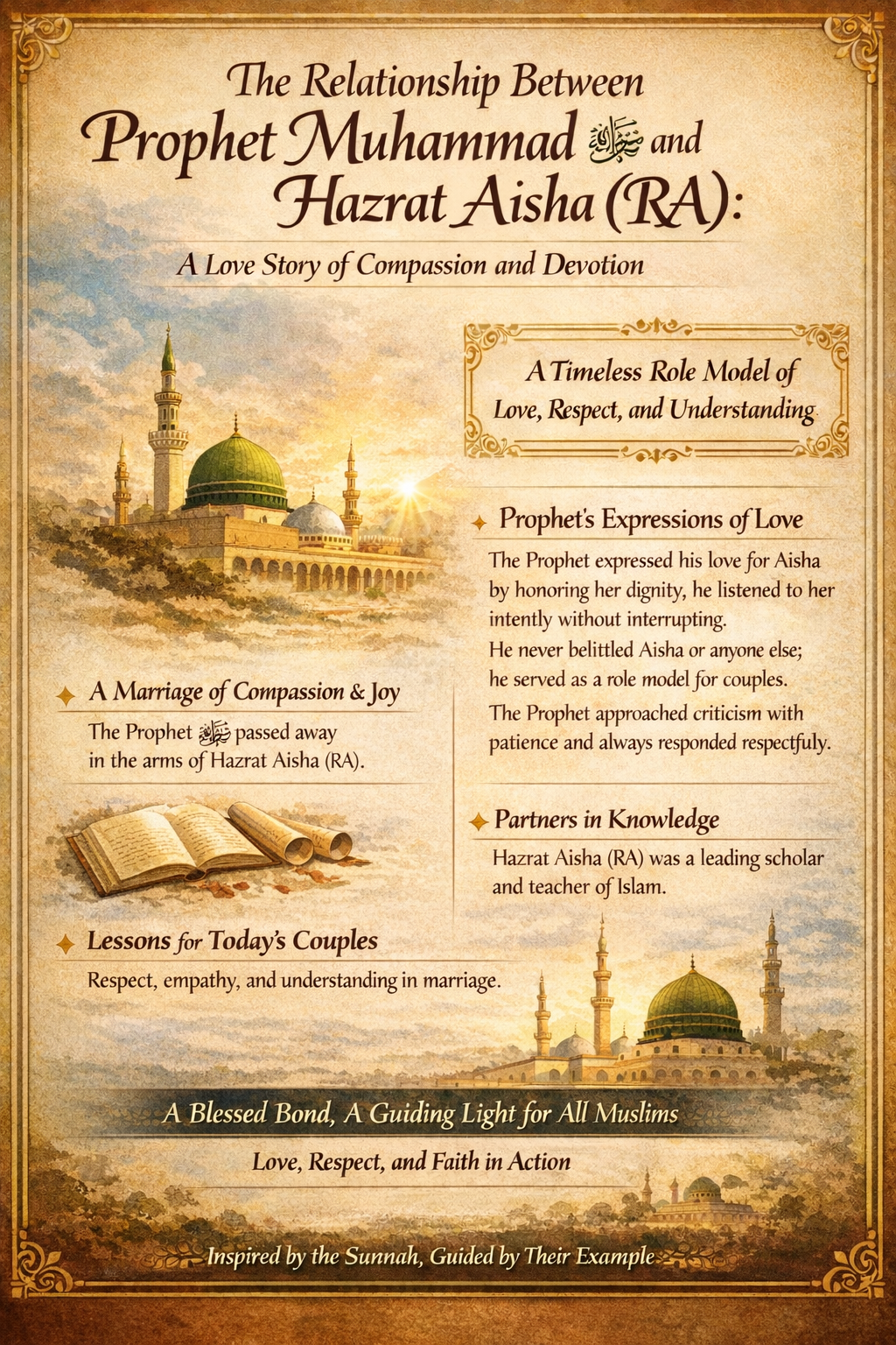 The Beautiful Relationship Between Prophet Muhammad ﷺ and Hazrat Aisha (RA)